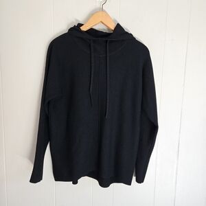 Banana Republic Black Hooded Sweater hoodie knit fabric size M